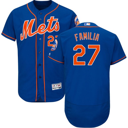 Mets #27 Jeurys Familia Blue Flexbase Authentic Collection Stitched MLB Jersey